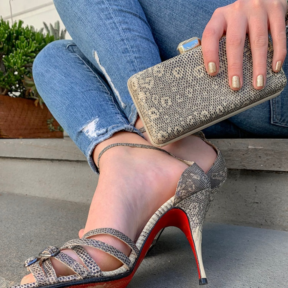 Christian Louboutin Python Sandals - image 2